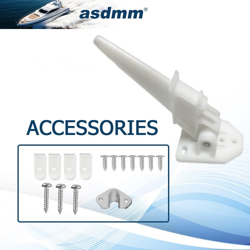 asdmm Marine Boat Speedometer Pitot, Automatic Kick-up Tube Assembly Up to 80 MPH (Speedometer Pitot) - Image 2